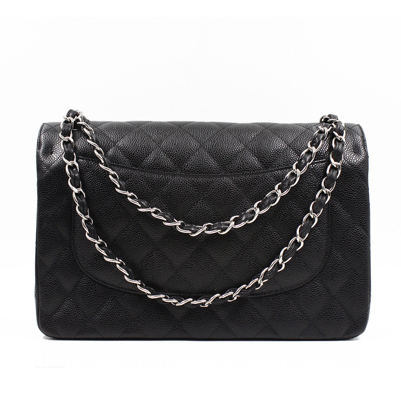 [99新] chanel香奈儿黑色荔枝纹牛皮cf 链条包