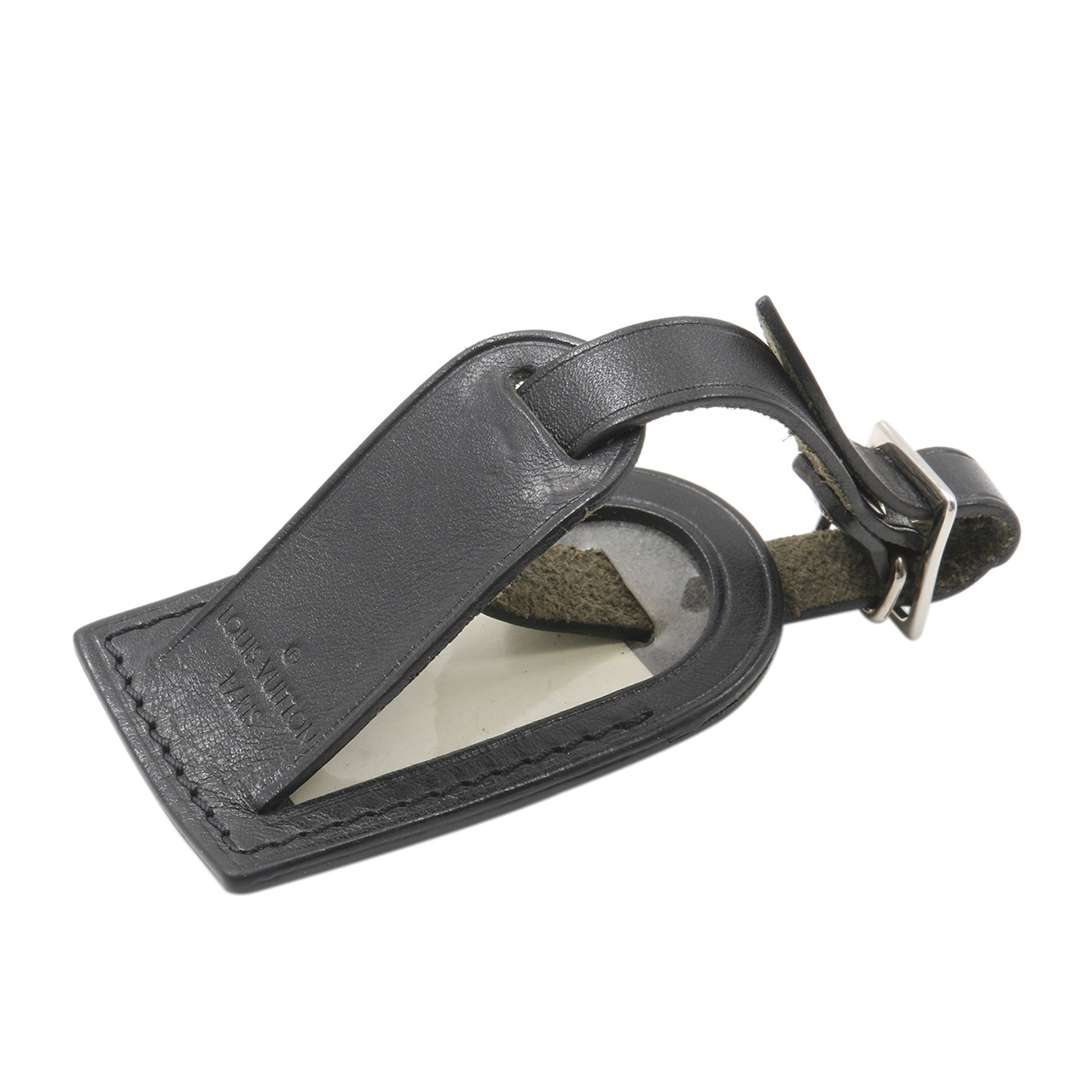 [9.5新]路易威登lv中性行李牌黑色牛皮