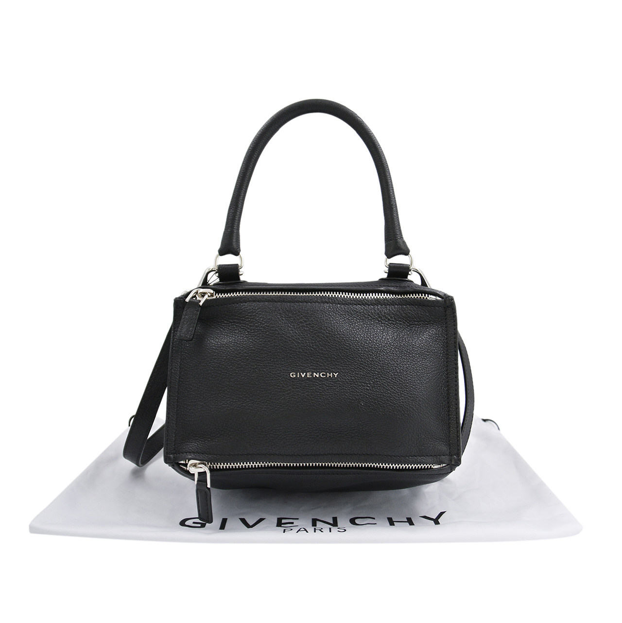 [9.5新]纪梵希givenchy女士单肩包潘多拉盒子黑色牛皮