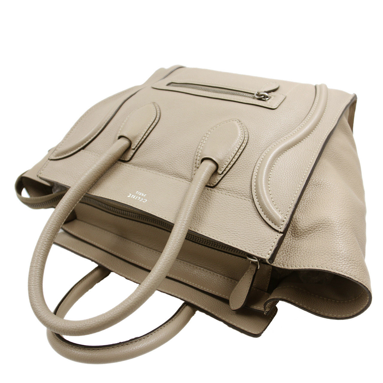 90新〕celine 瑟琳娜 micro笑脸包 大象灰 女士手提包