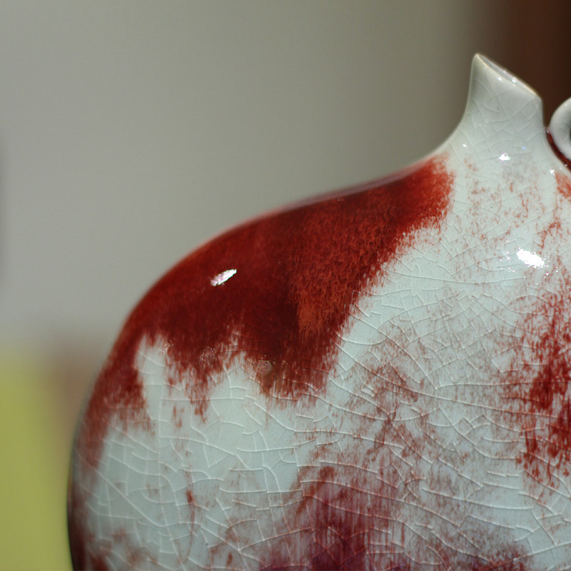 国大师杨志 杨志钧窑 花器摆件 单环瑞口瓶