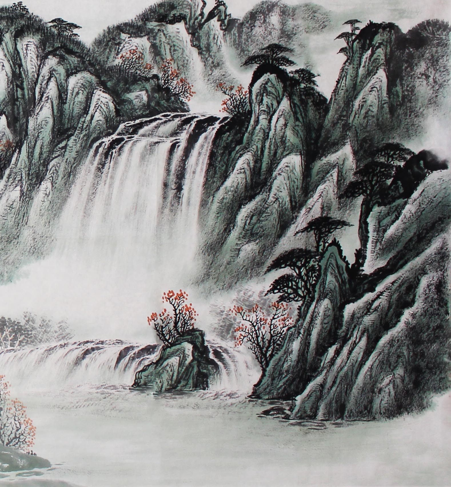 王善恺 《山高水长》八尺山水