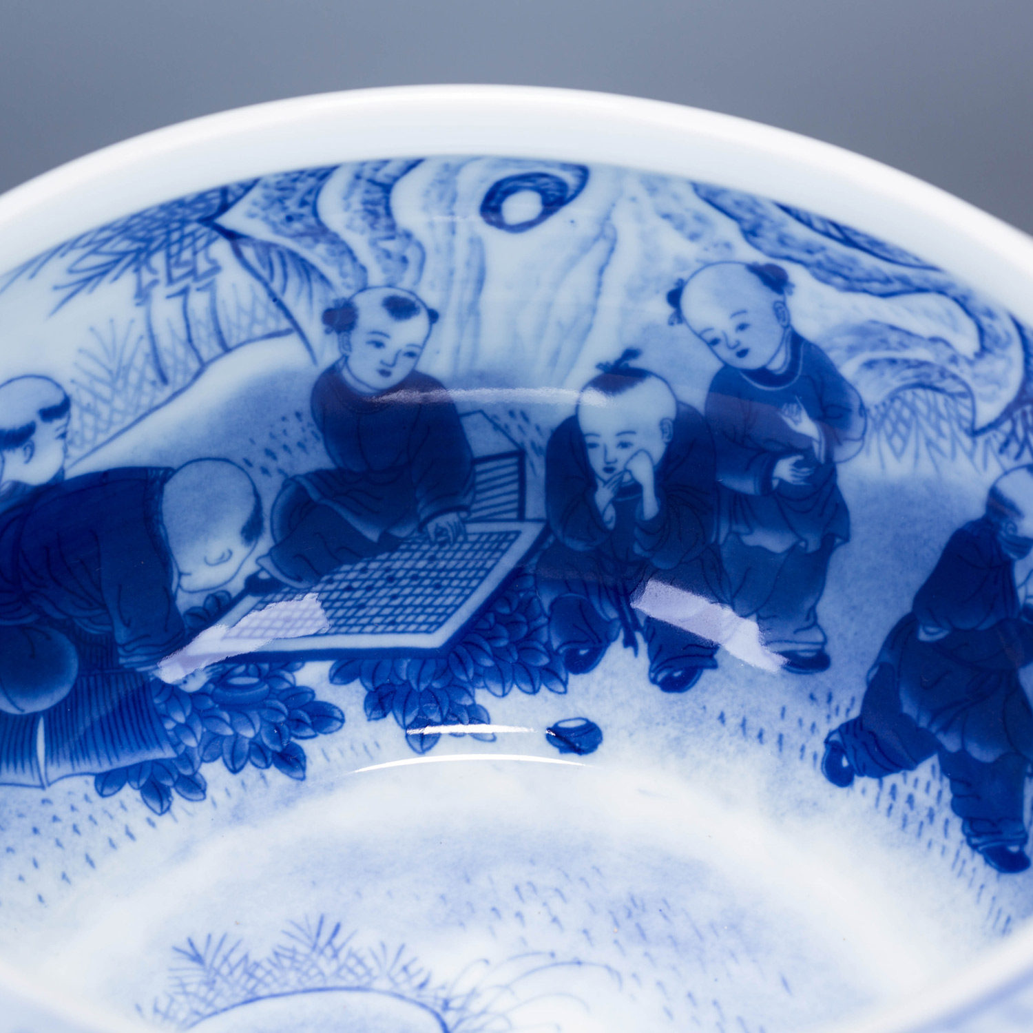 青花婴戏图缸 景德镇助理陶瓷美术师