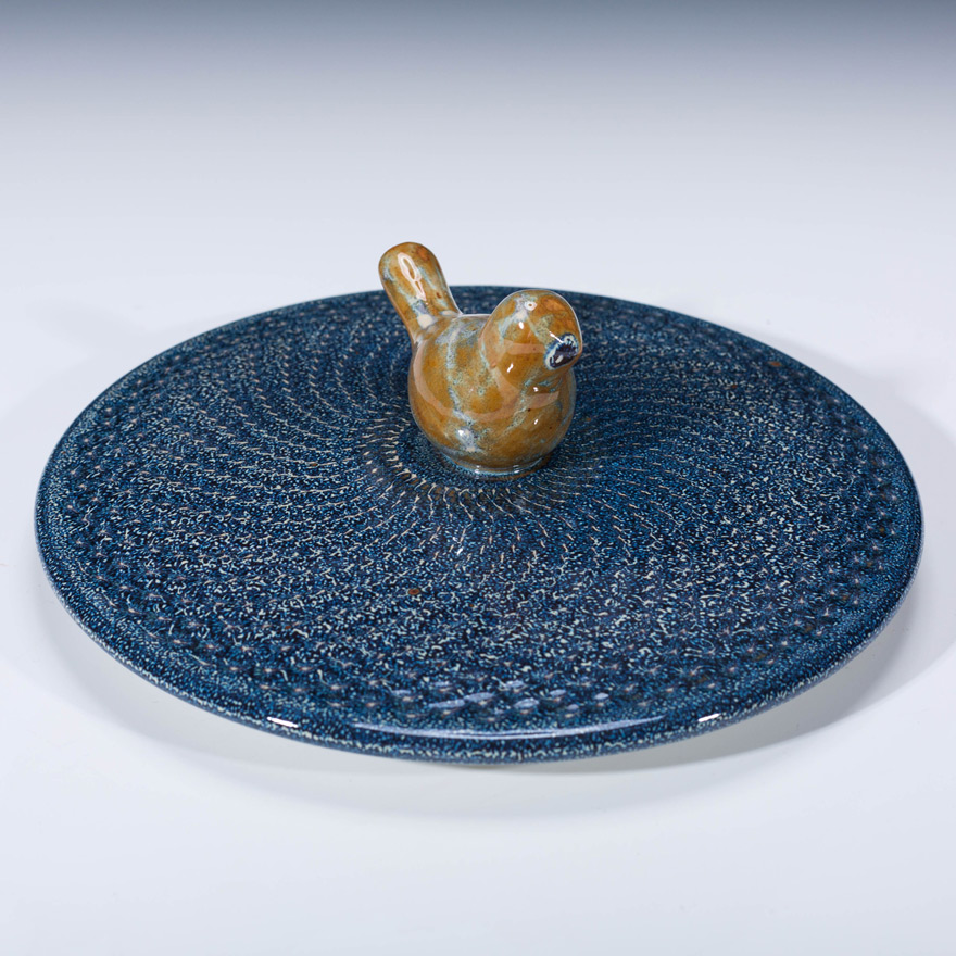 高温颜色釉跳刀纹罐 景德镇资深老艺人曾强作