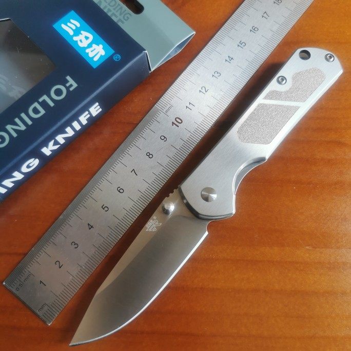 正品三刃指甲锉木老款折叠刀全钢随身折叠刀户外小刀水果刀包邮出