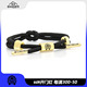 RASTACLAT官方正品小狮子 绳结基本系列 JET BLACK 黑金 鞋带手链