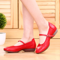2015夏季新款舞蹈鞋女士广场舞鞋软底真皮交谊舞跳舞鞋护士鞋单鞋