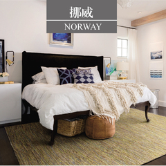 雅邦印度进口手工羊毛地毯挪威现代简约卧室地毯客厅书房玄关块毯
