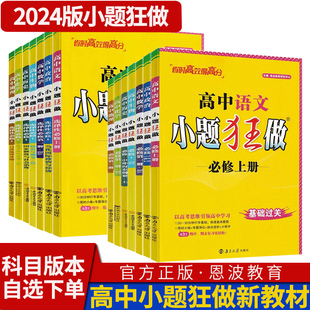 【新教材】2023-2024小题狂做高中高一二三语文英语数学物理化学生物政治历史地理人教版 恩波教育练习册教辅资料辅导资料同步试卷