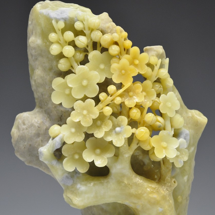 青田石雕 摆件 梅花