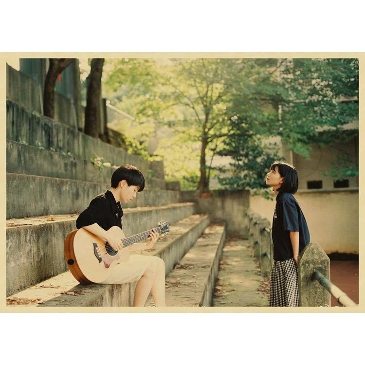 大学怀旧音乐画报民谣歌手 复古装饰画 壁纸房东的猫海报室内挂画