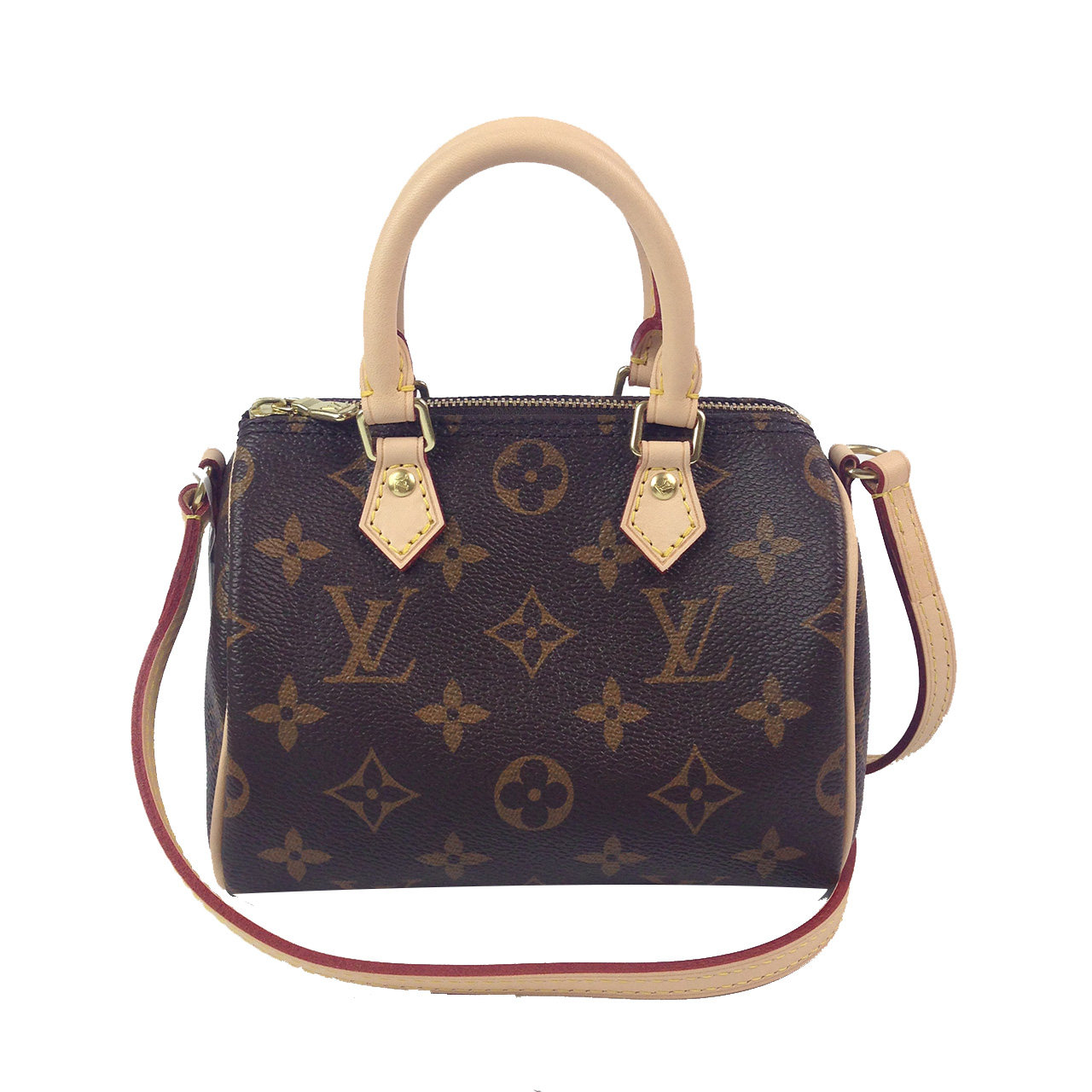 [9.9新]路易威登lv女士老花手拎nanospeedy斜挎包