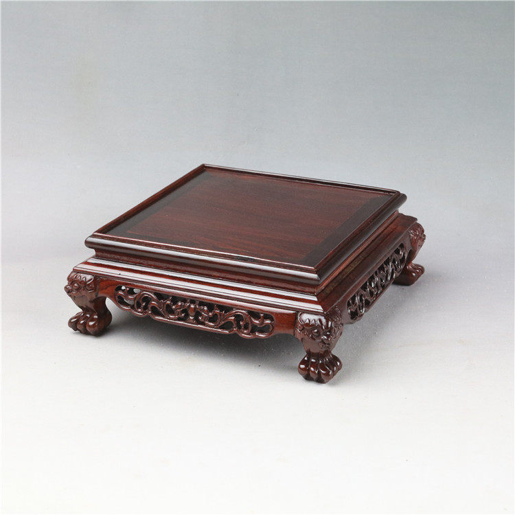 红木正方长方古董花瓶鱼缸玉器茶壶奇石佛像盆景摆件古玩木雕底座