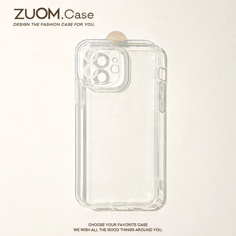 zuom 极简纯色猫眼透明15适用苹果14promax手机壳iphone13pro新款12mini女11创意xsmax硅胶软壳8p防摔保护套7