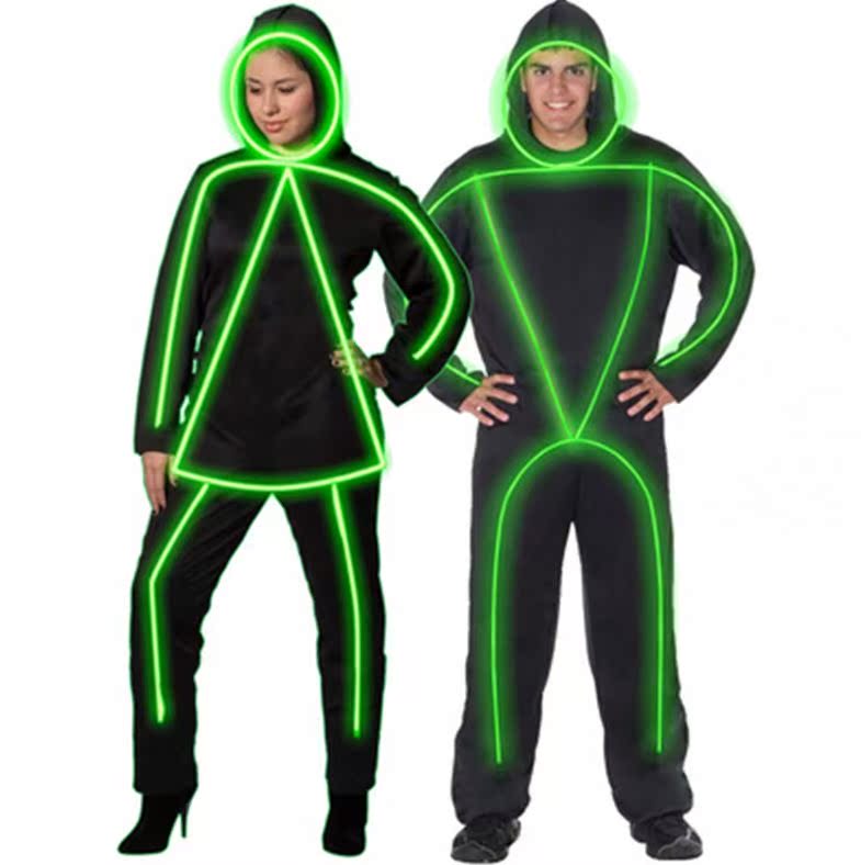 新款萬聖節舞台表演服男童冷光線男生男女火柴人抖音舞蹈服學生在類目 女裝/女士精品, 唐裝/民族服裝/舞臺服裝, 民族服裝/舞臺裝中 - 來自Buy2taobao.com提供專業的淘寶代購服務