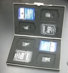 不锈钢内存卡盒子相机内存卡整理盒SD TF卡收纳盒手机内存卡包