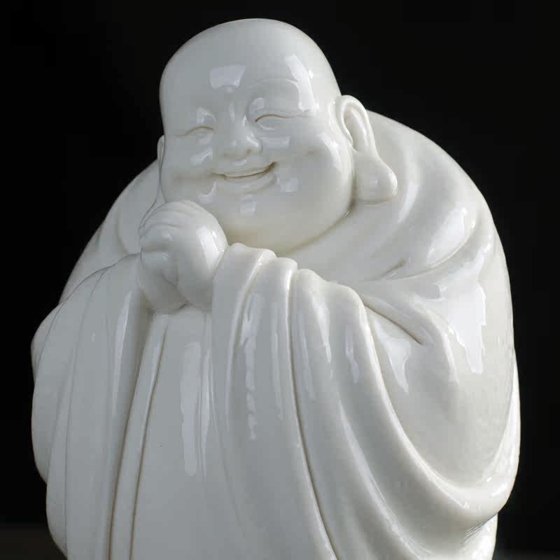 《立岩恭喜》福建省工艺美术大师 林建平 中国白作品