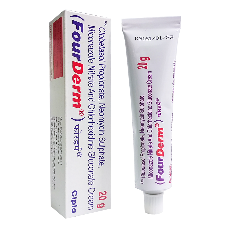 天猫现货原装进口印度fourderm脚气膏去水泡去死皮软膏护足霜20g