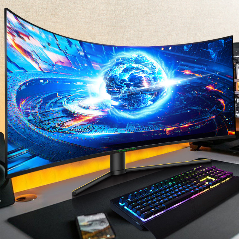 泰坦军团34英寸4k带鱼屏显示器144hz曲面屏165hz电脑屏幕40电竞2k