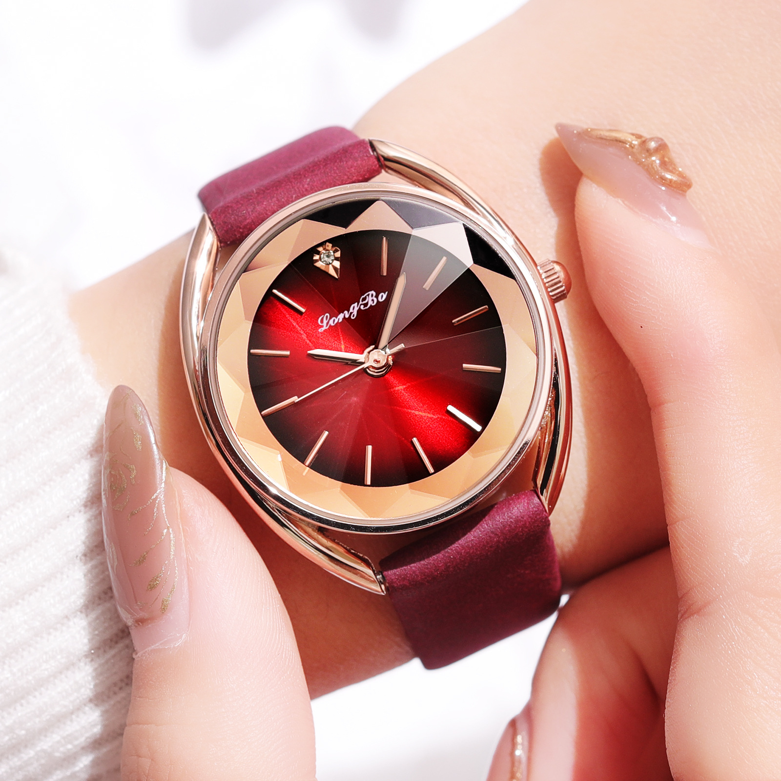 longbo龙波新款品牌手表款石英女士腕表