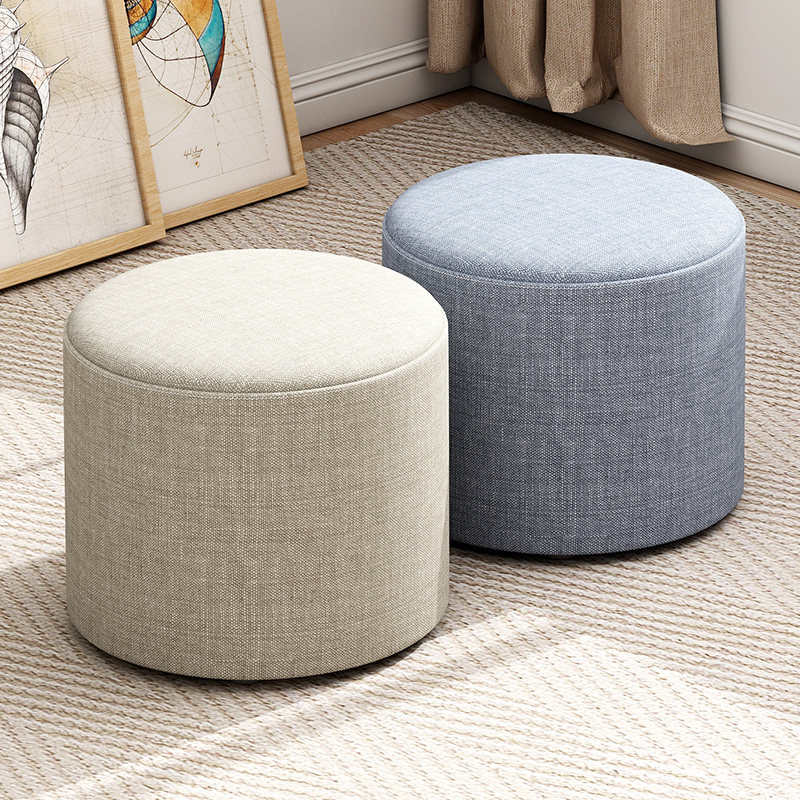 小凳子家用椅子门口换鞋凳沙发矮凳软座网红板凳坐凳可爱布艺圆凳