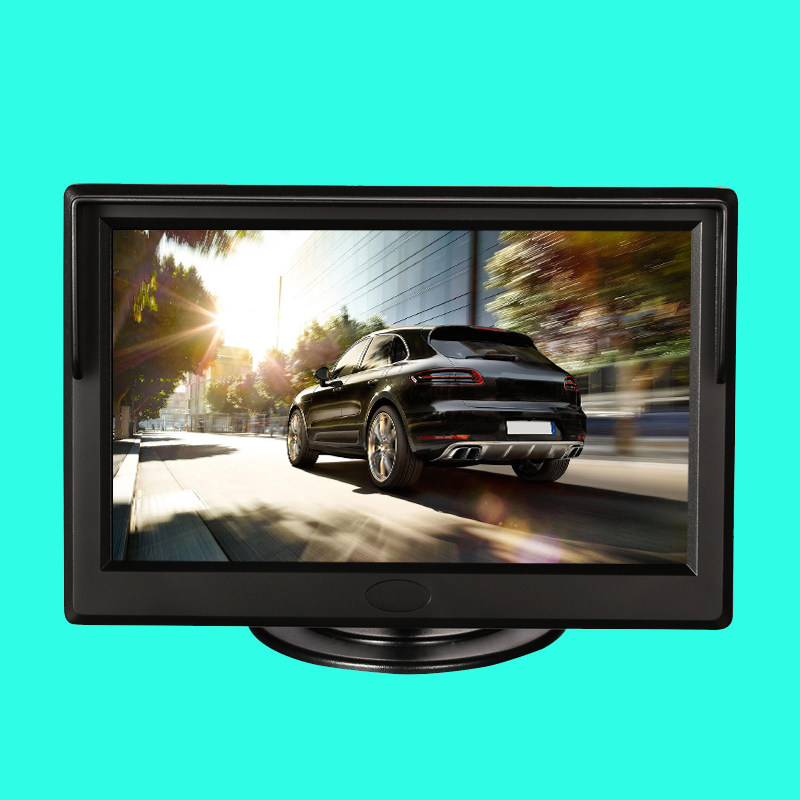 迷你车载液晶5寸家用显示器高清小电视机监控台式av屏小型