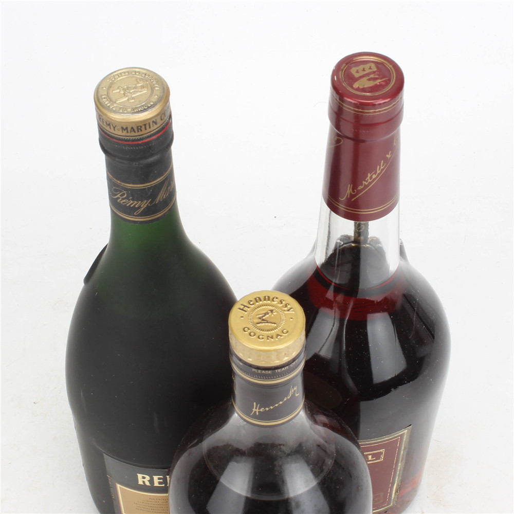 41.90年代人头马/轩尼诗/马爹利vsop 40度700ml*3瓶老洋酒收藏