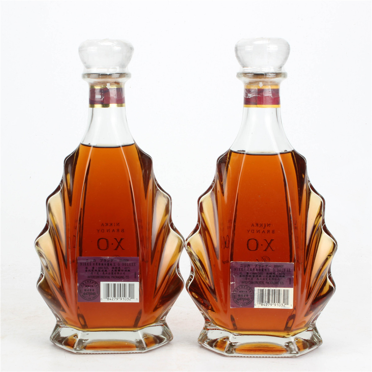53.80年代nikka xo白兰地40度660ml*2老洋酒收藏 拍卖