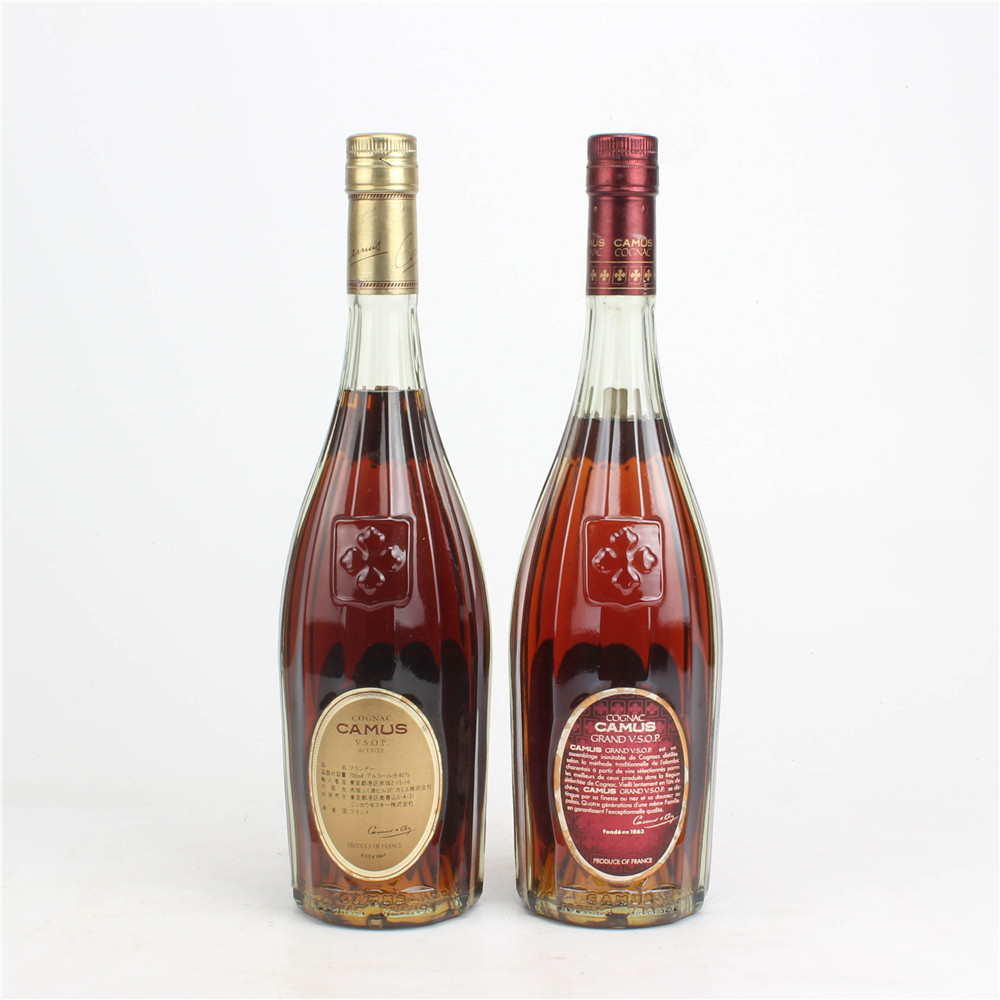63.80年代卡慕金花vsop 40度700ml*2瓶老洋酒收藏