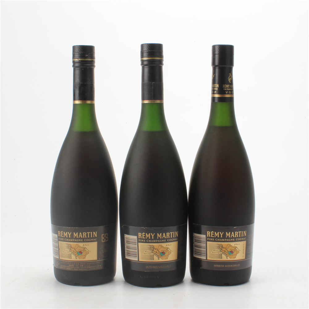 39.90年代人头马vsop 40度700ml*3瓶老洋酒收藏