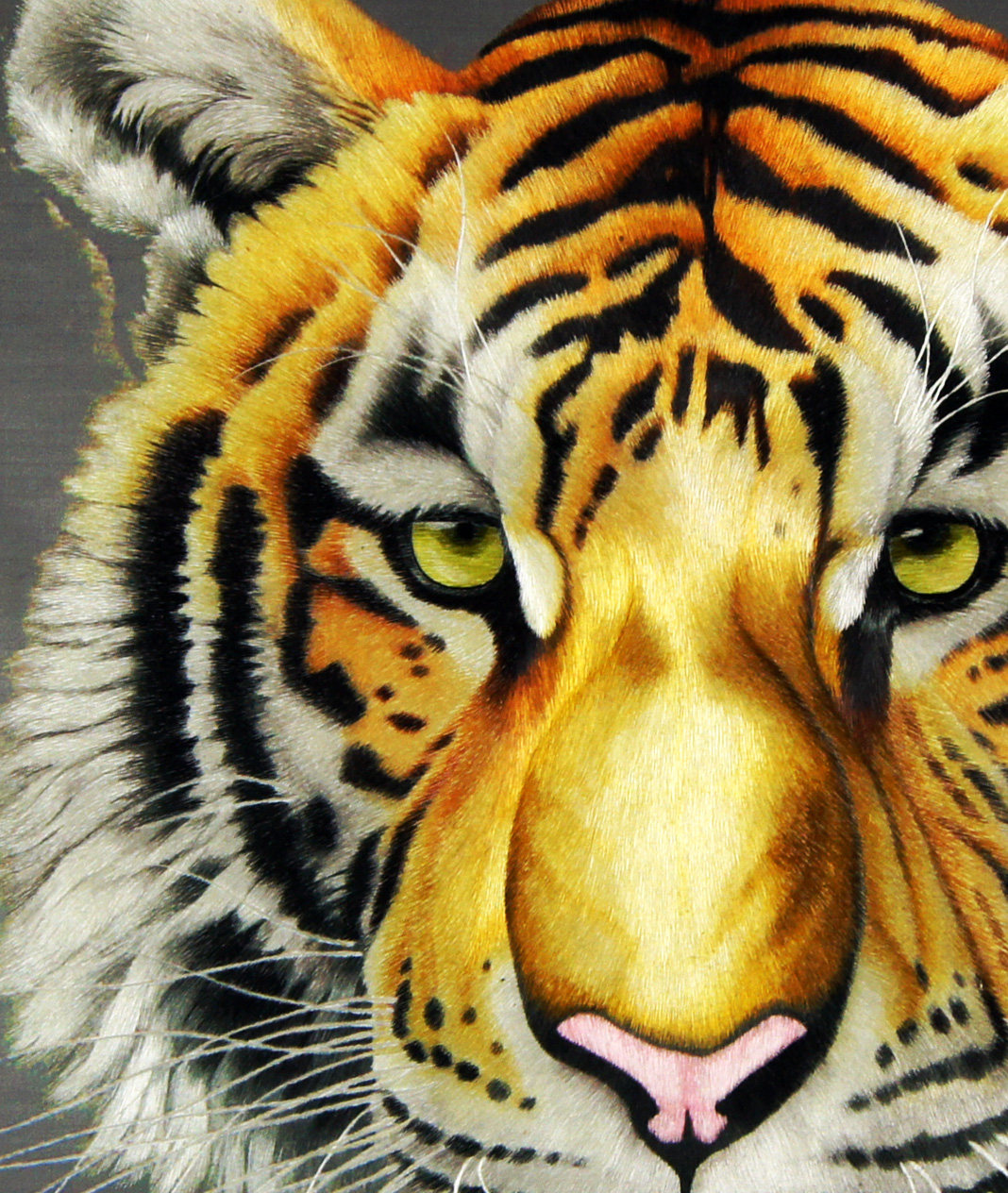 【双十二】苏绣单面绣 张学芳《百兽之王》 刺绣 买就送