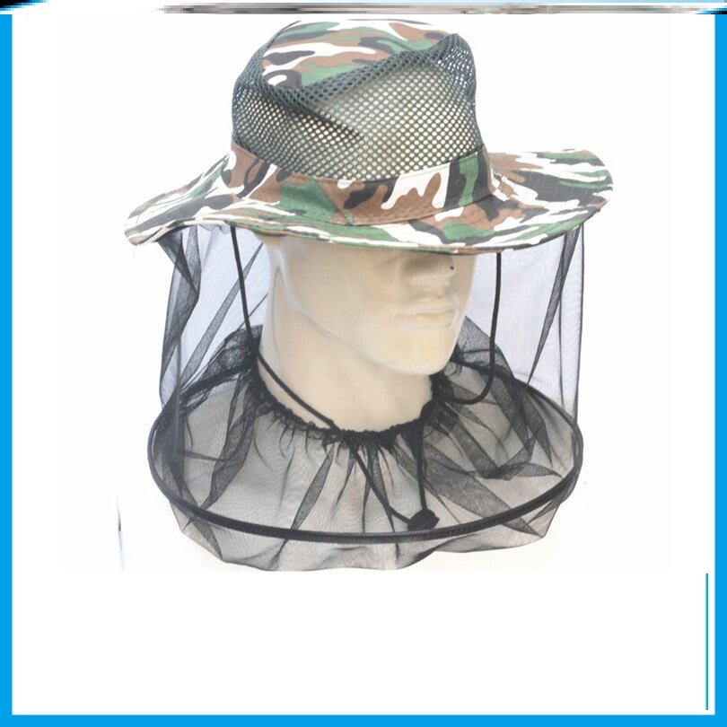 防蜜蜂头罩蜂帽面纱养蜂子防蛰养蜂防收蜂帽遮脸专用护头网纱帽子