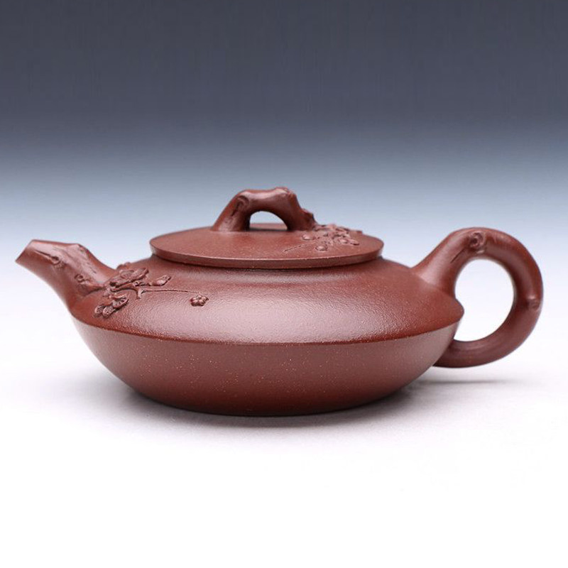 宜兴名家紫砂壶收藏专场  助理工艺美术师 凌燕琴作品 梅花虚扁壶附 