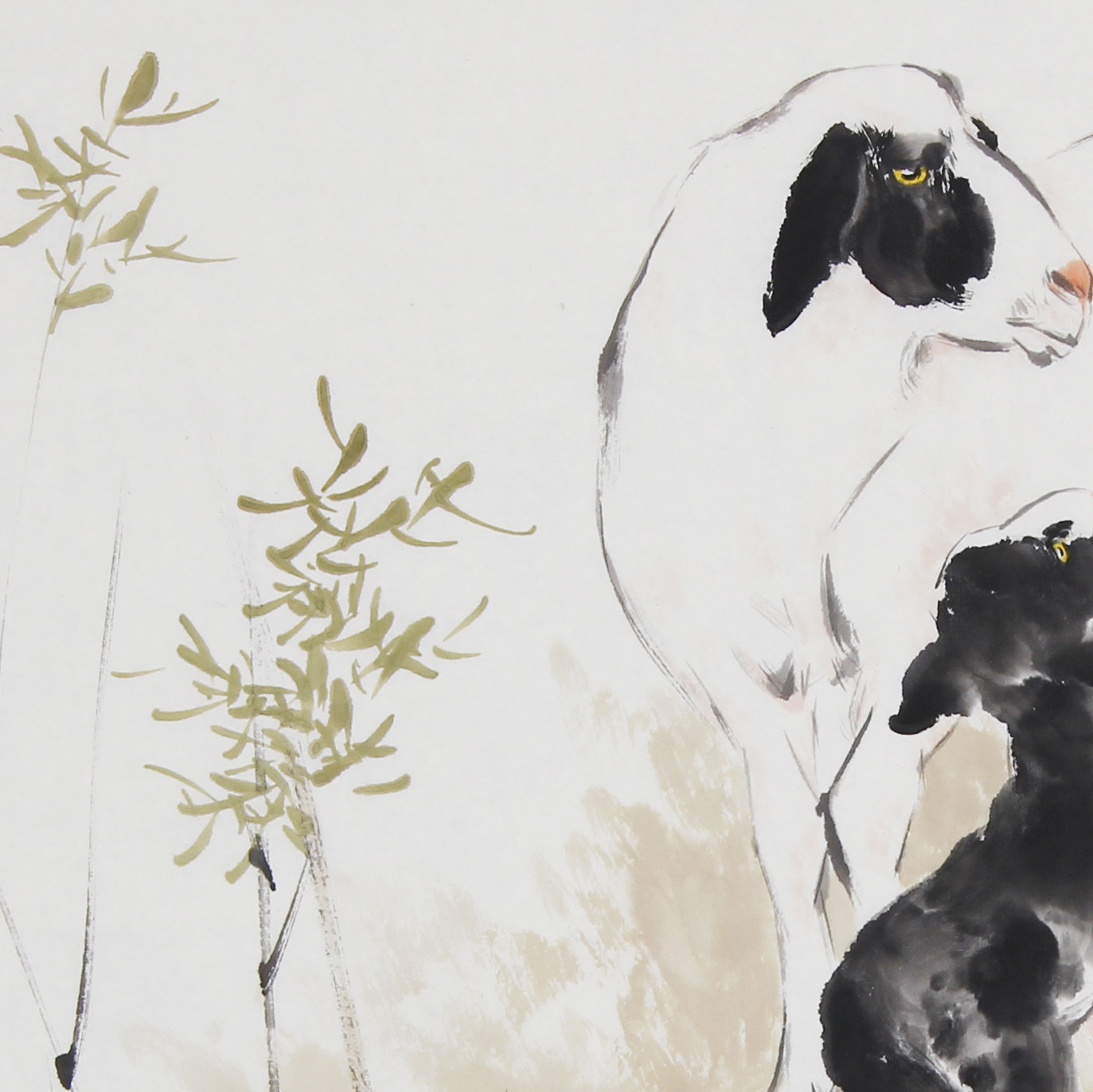 【直供周】王文强《三羊开泰》中国美协北京分会会员