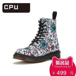 coach經典款值得買嗎 C.P.U.Dr.Martens經典款8孔女性休閑潮流舒適佈面花色靴 coach經典款