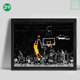 科比签名湖人海报挂画装饰画NBA明星篮球扣篮彩票店酒吧海报壁画