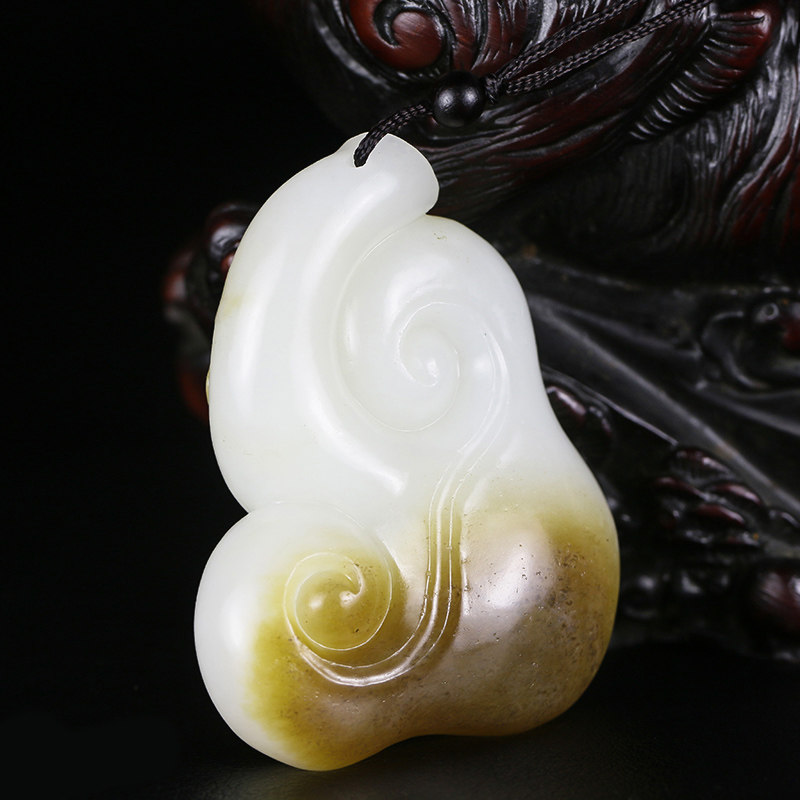 【省级玉雕大师】刘卫东和田玉羊脂白玉 灵芝如意 把件 87.43g