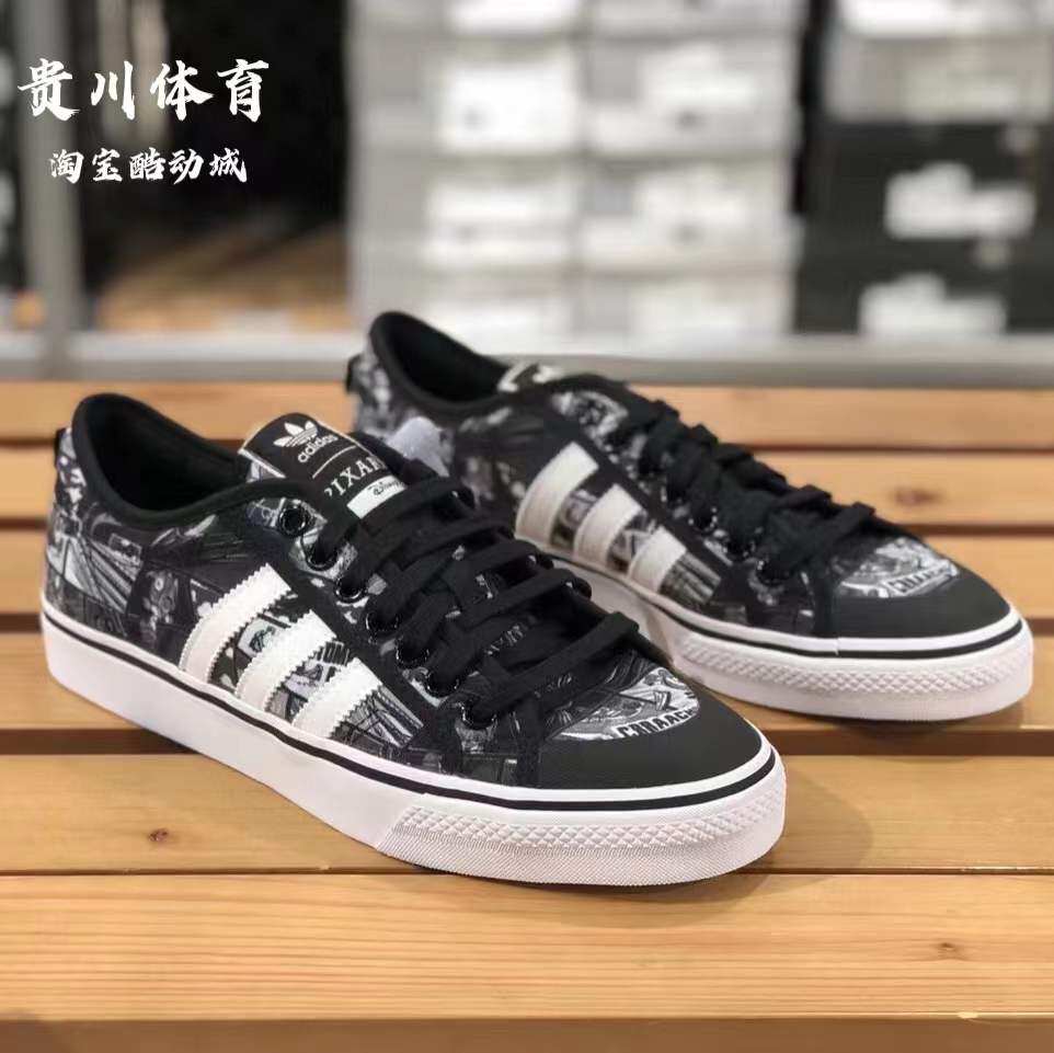 adidas三叶草 nizza pixar 联名男女运动休闲帆布板鞋gx0993 0994