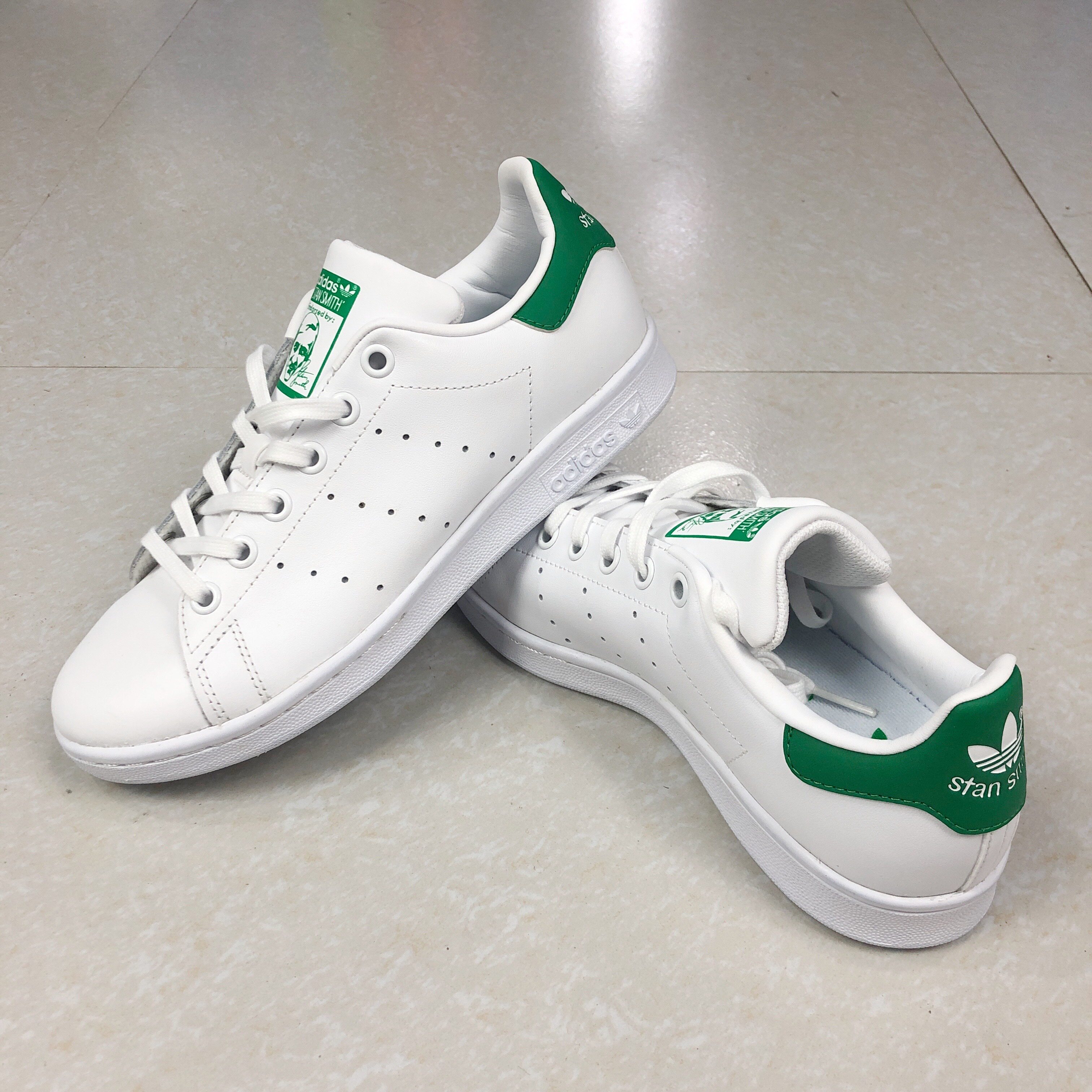 adidas三叶草女鞋 smith史密斯绿尾情侣百搭小白鞋休闲板鞋m20605