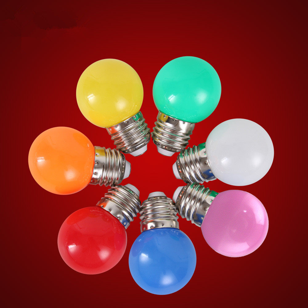 圣诞节彩色红色灯泡led灯螺口e27红光超红七彩情趣室内节能灯3w
