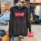 GX出品 levis 李维斯 56629-0000 男 黑灰LOGO 时尚休闲连帽卫衣