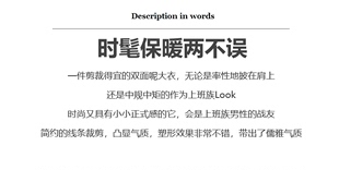 双面呢大衣男短款羊毛呢子外套秋冬季翻领休闲男士羊绒夹克红色