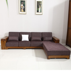全实木沙发乌金木沙发贵妃沙发L型组合客厅沙发客厅新中式家具