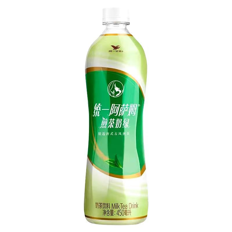 统一阿萨姆奶茶450ml*6瓶/15瓶青提茉莉白桃观音味茶饮料饮品整箱