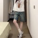 店主自留款~牛仔五分裤女夏薄款胖mm显瘦宽松高腰小个子直筒短裤