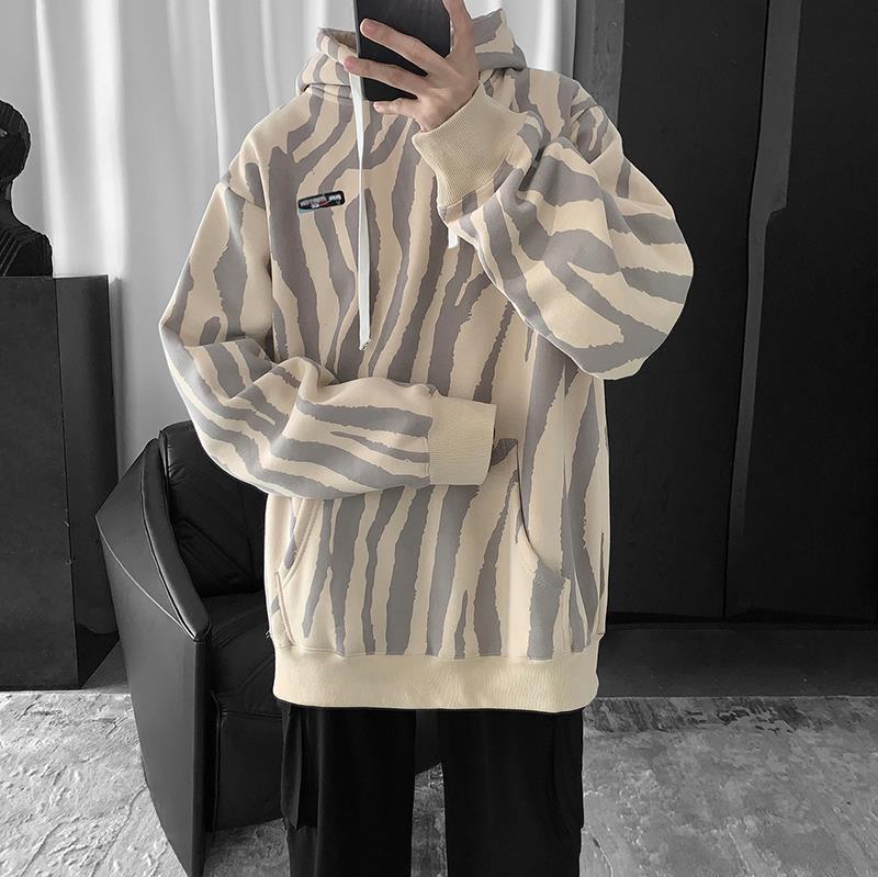 斑马纹cec外套男式复古潮牌春装连帽衫boy卫衣服韩版超火百搭长袖|ruв категории Мужская одежда, свитер - от Buy2taobao.com для оказания профессиональной услуги покупки агента Taobao