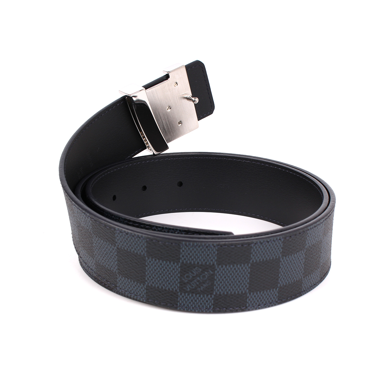 [9.9新]未使用路易威登lv男士棋盘格皮带a70320006