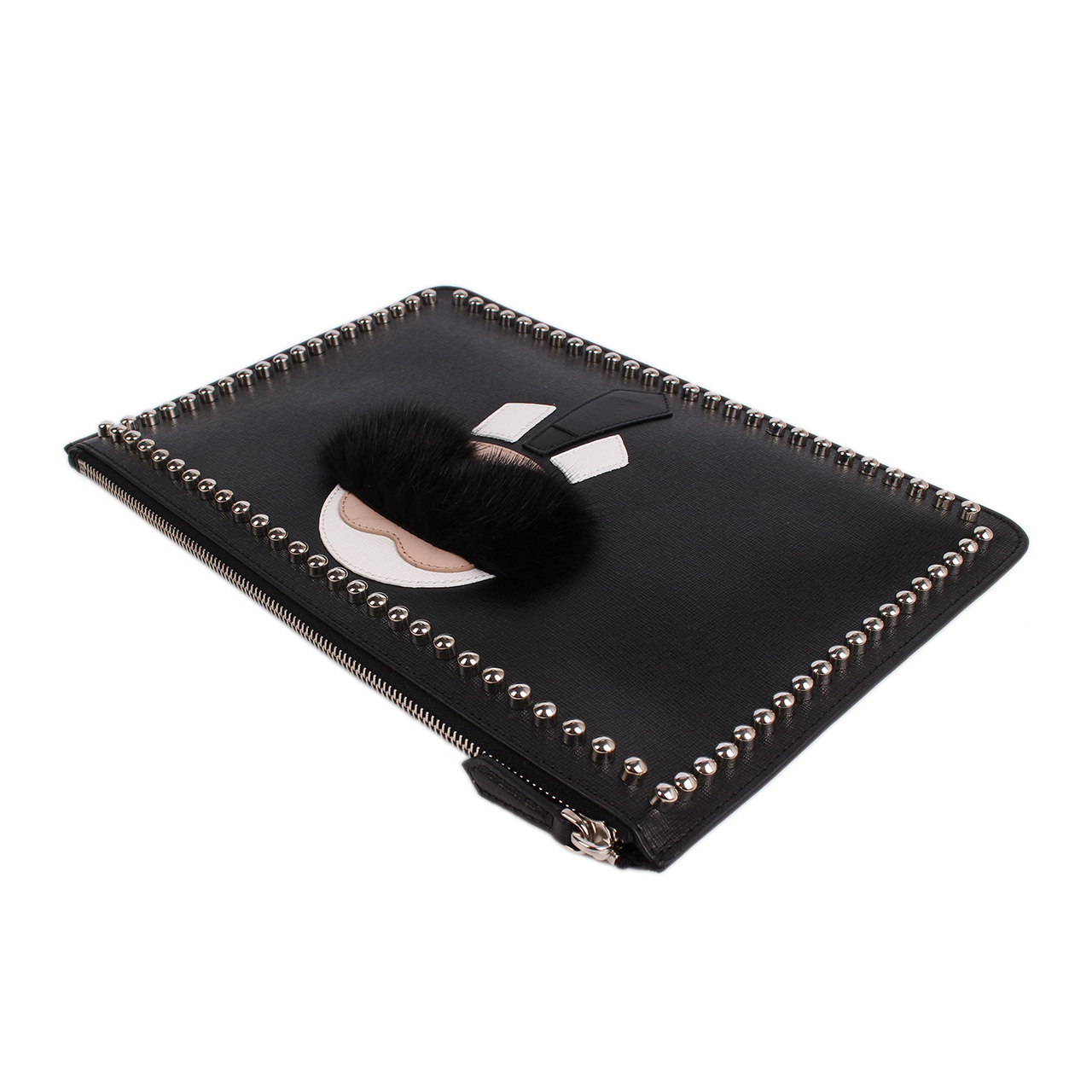 [9.9新]未使用芬迪fendi女士老佛爷系列手拿包hc70314002