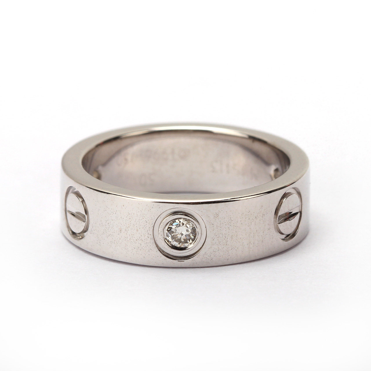 【9新】卡地亚750白金戒指50#160109018