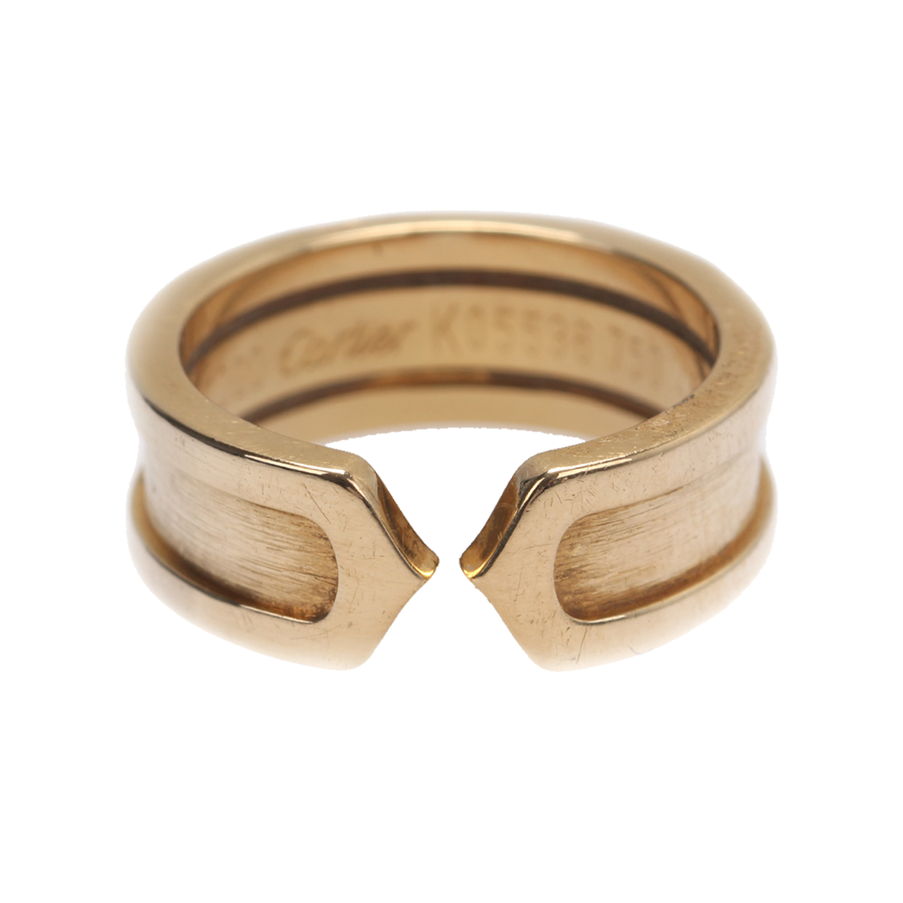 [9.5新]卡地亚cartier中性750黄金开口戒指国内8号70309018